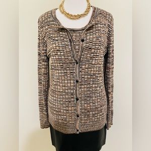 BOGO NWOT Jones New York Collection Top and Sweater Detachable Matching Set